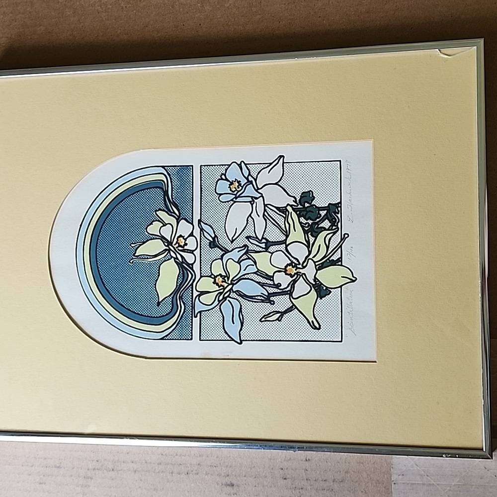 VINTAGE E. HARDWICK 1978 "SCINTILLATION" SIGNED # & FRAMED  PRINT 13.5" x 18.5" - Picture 3 of 12